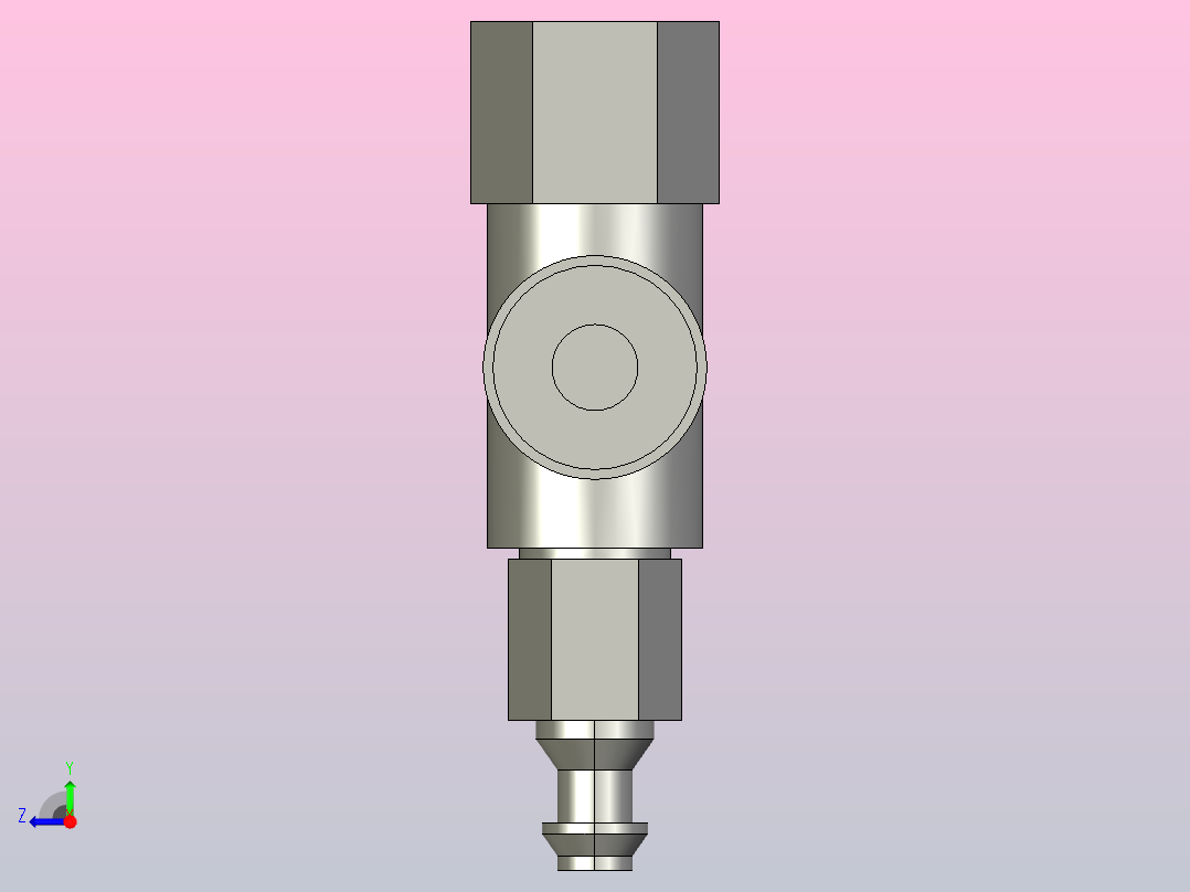 吸盘支架-水平真空口不带缓冲右视图