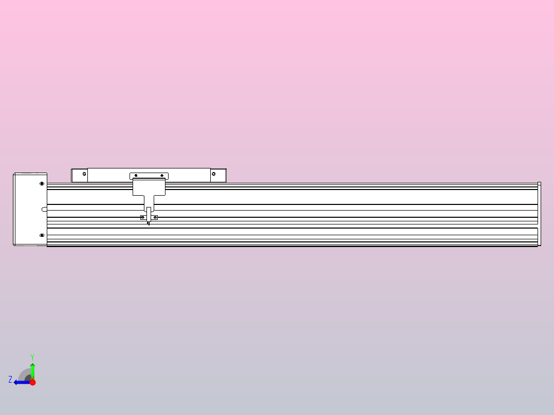 滚珠丝杠直线轴带导轨全封闭TPA-HCR-202D-2510C-L450-ML-C-P75-N3右视图