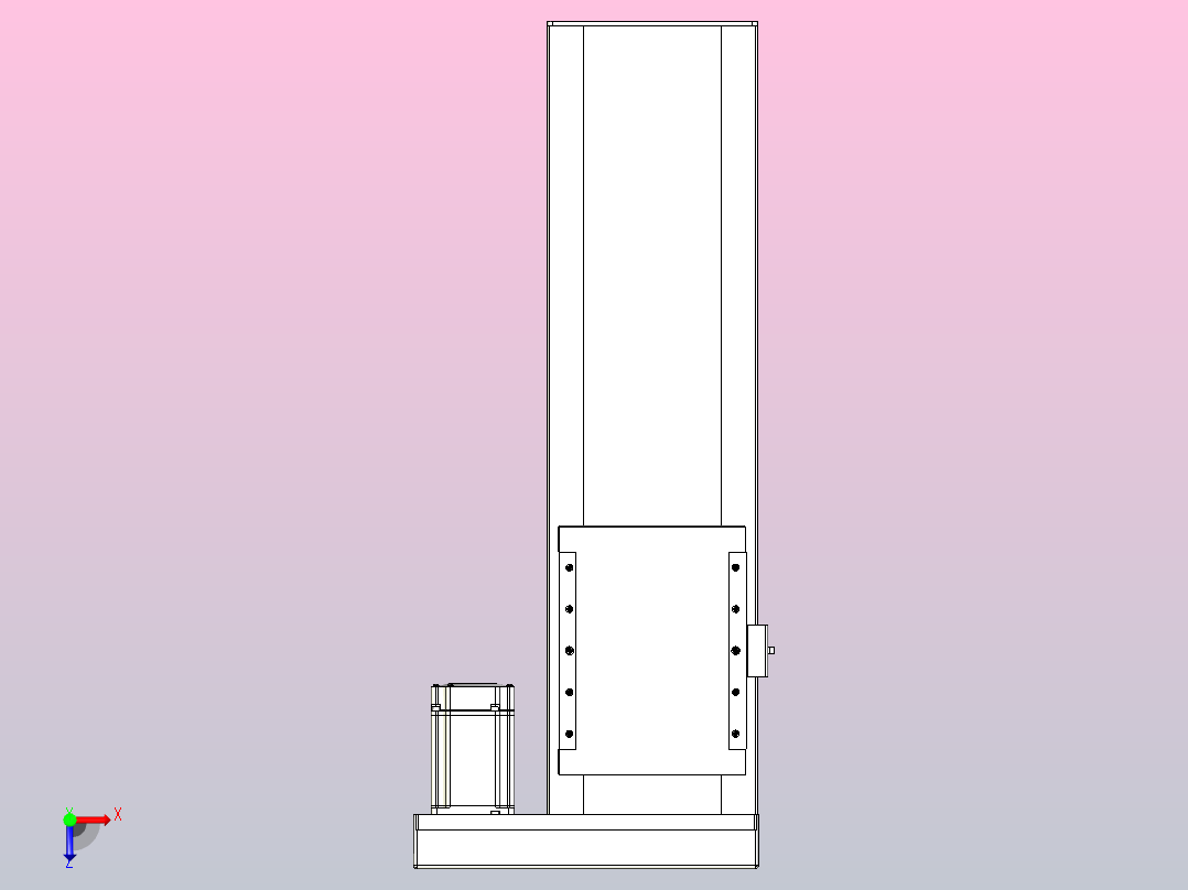 滚珠丝杠直线轴带导轨全封闭TPA-HCR-202D-2510C-L450-ML-C-P75-N3俯视图