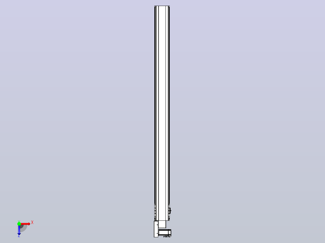 皮带直线轴半封闭可选导轨TPA-HNB-140D-120-L1750-ML-Y-P40-N3俯视图