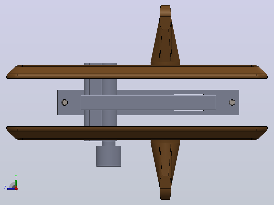 把手门锁3D模型图纸 Solidworks设计右视图