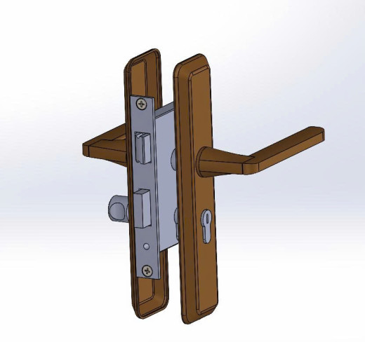 把手门锁3D模型图纸 Solidworks设计缩略图