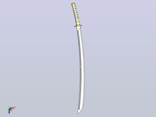 基于日本武士刀的东方剑俯视缩略图