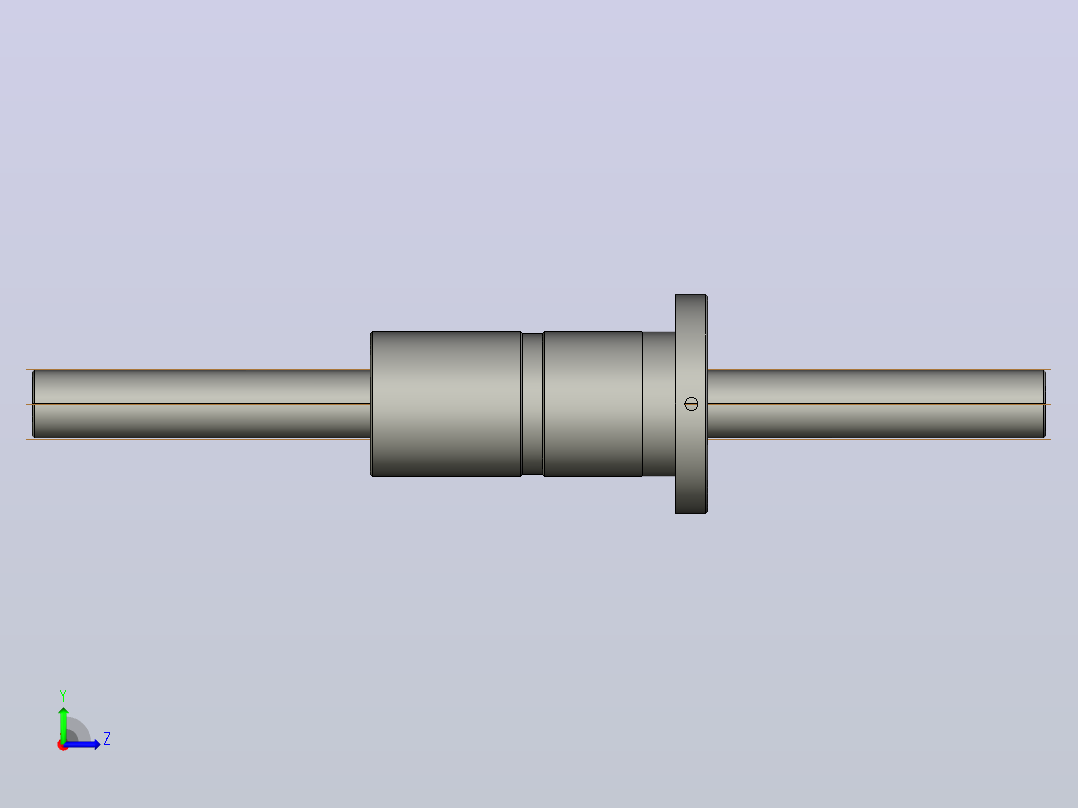 CMFZD3208-3滚珠丝杆3D模型左视图