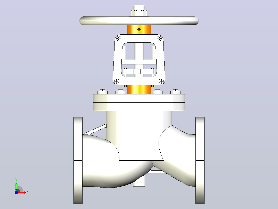 JY41-25T╱P氧气专用截止阀[JY41-25P]100前视图