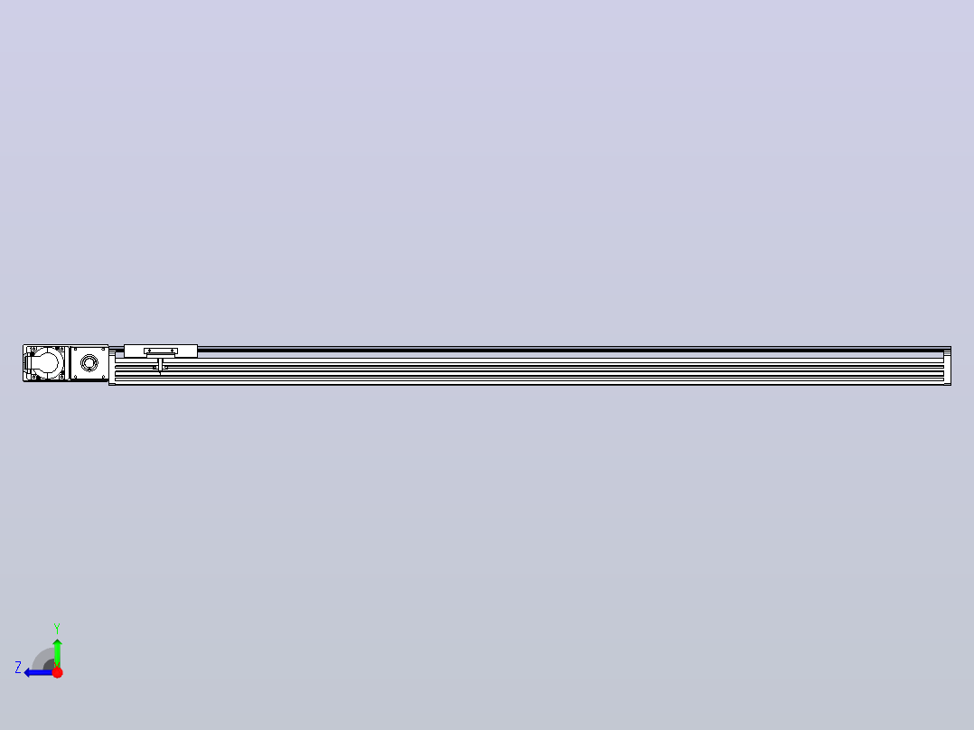 皮带直线轴半封闭可选导轨TPA-HNB-120D-110-L1250-ML-Y-P40-N3右视图