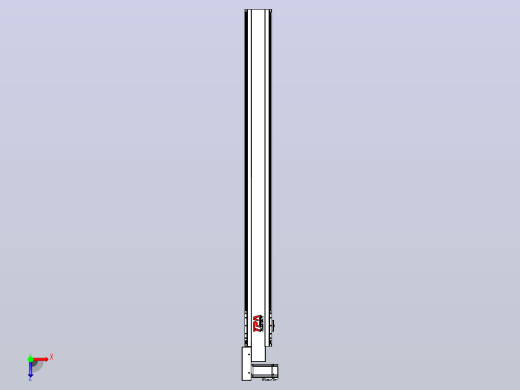 皮带直线轴半封闭可选导轨TPA-HNB-120D-110-L1250-ML-Y-P40-N3俯视缩略图