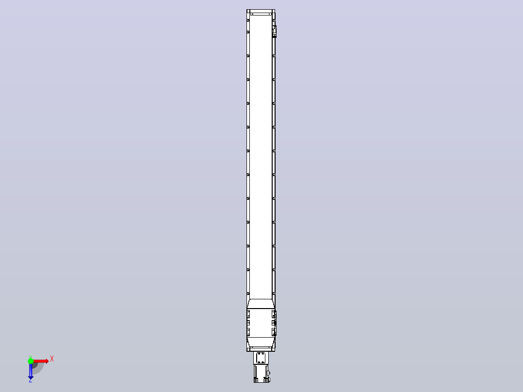 滚珠丝杠直线轴内置导轨TPA-GCR-120-1610C-L1200-M-M40-N3俯视图