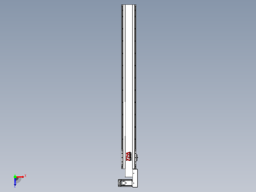 皮带直线轴半封闭可选导轨TPA-HNB-120D-110-L1100-MR-C-P40-N3俯视缩略图