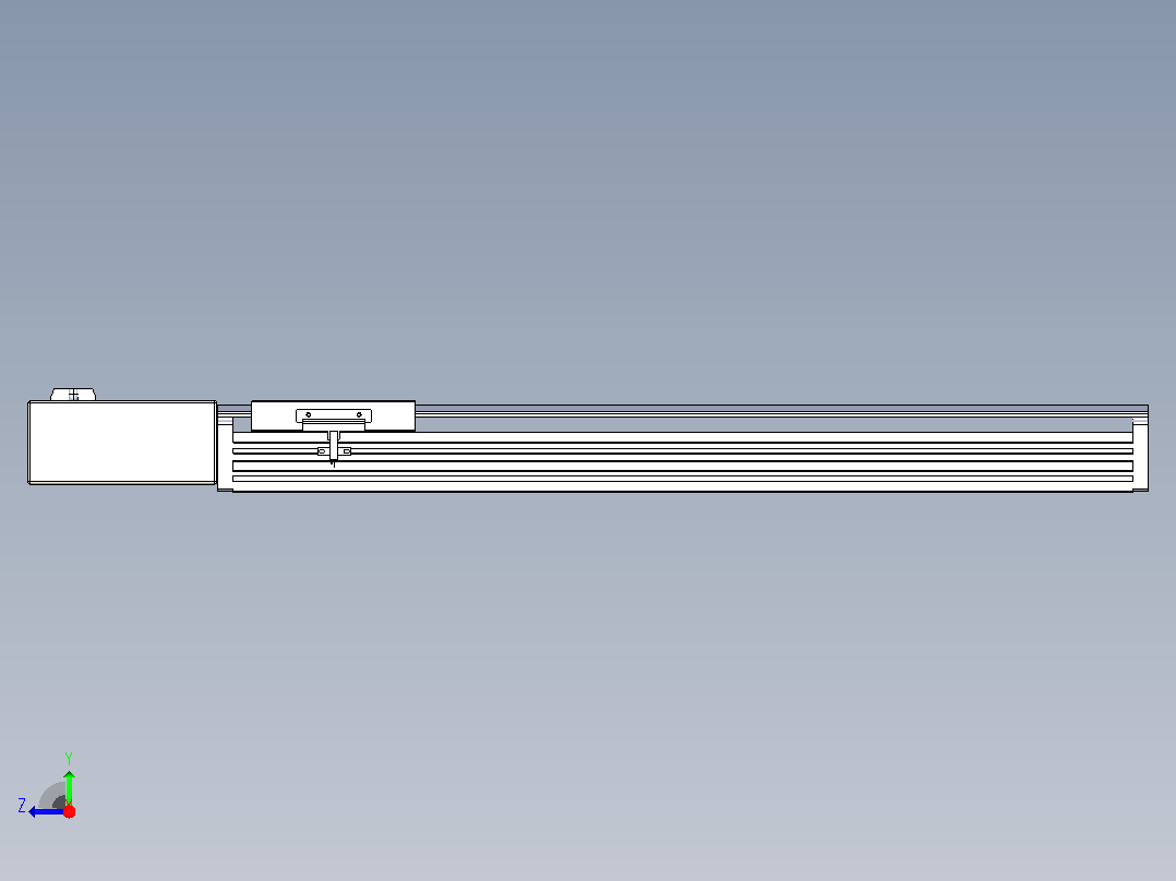 皮带直线轴半封闭可选导轨TPA-HNB-120D-110-L500-MR-Y-P40-N3右视图