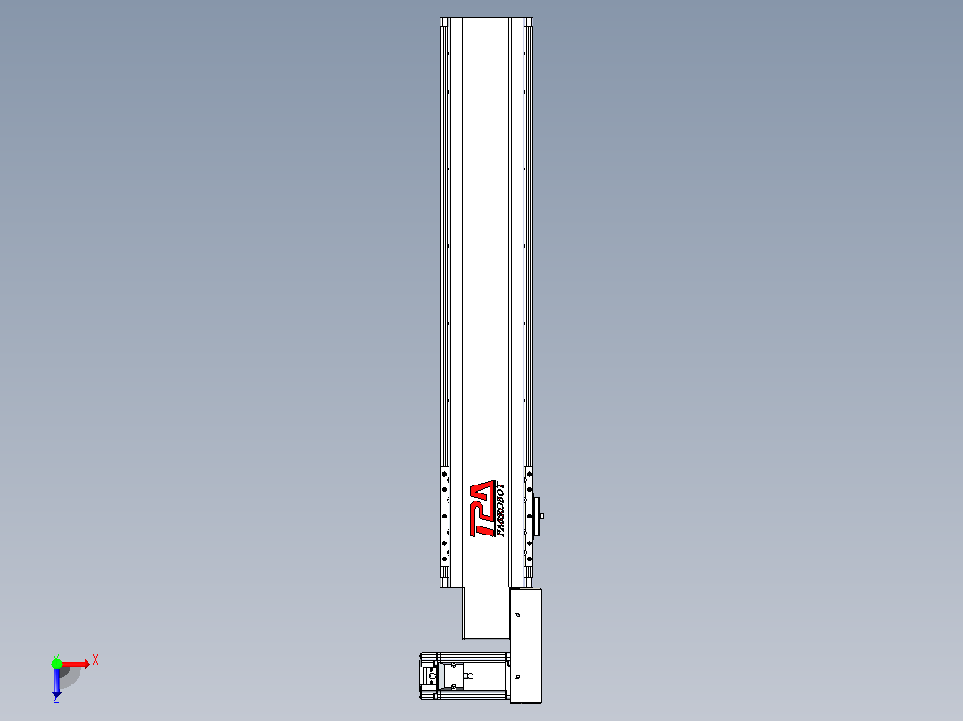 皮带直线轴半封闭可选导轨TPA-HNB-120D-110-L500-MR-Y-P40-N3俯视图