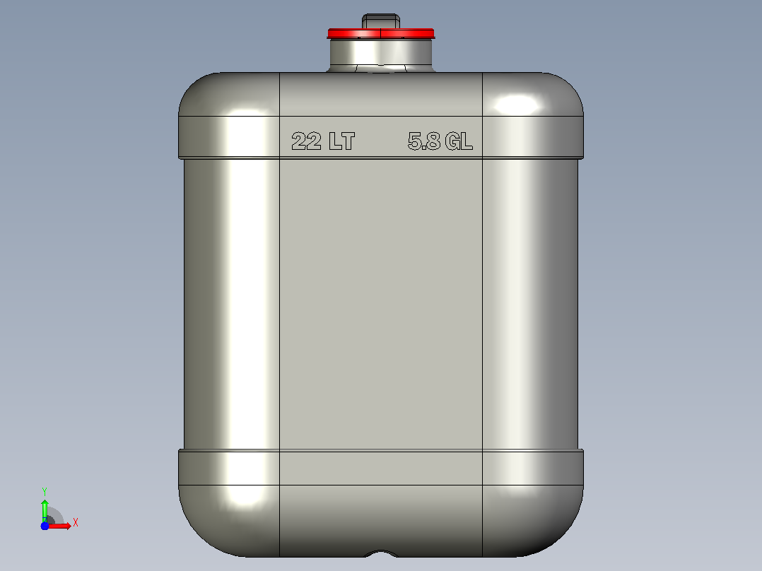 水桶模型设计前视图