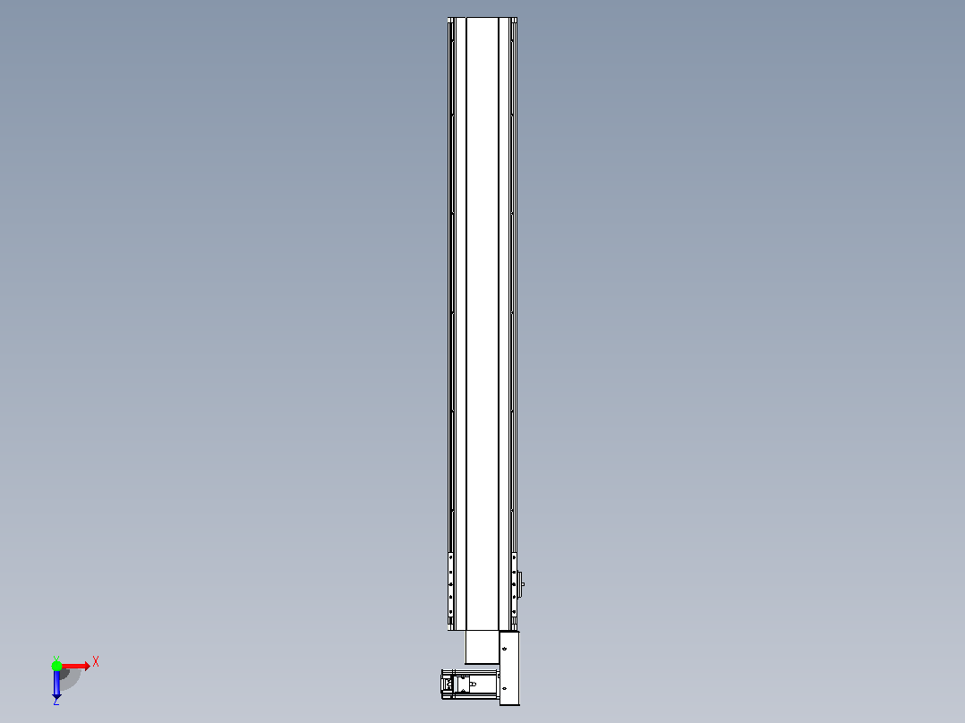 皮带直线轴半封闭可选导轨TPA-HNB-140D-120-L1000-MR-C-P40-N3俯视图