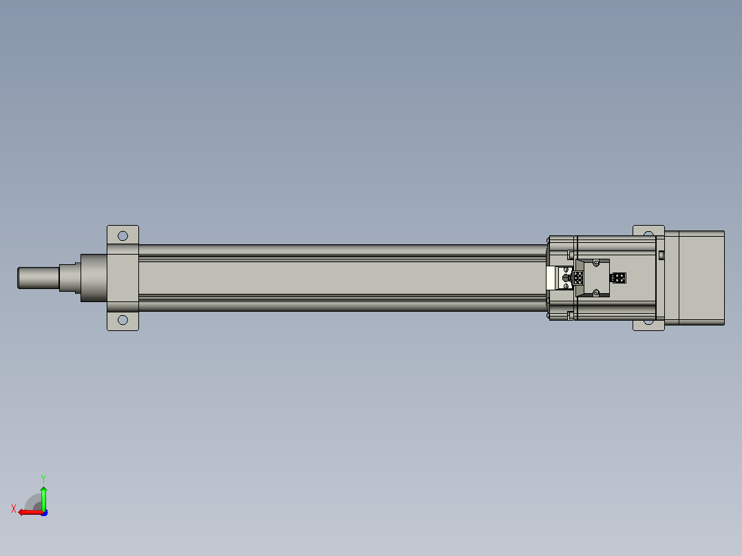 RKD50-350-P-LB-75-B3折返电动缸后视图