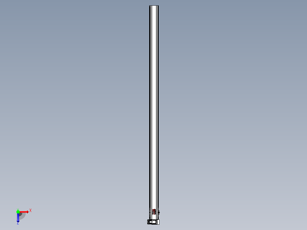皮带直线轴半封闭可选导轨TPA-HNB-120D-110-L2600-RU-Y-P40-N3俯视图