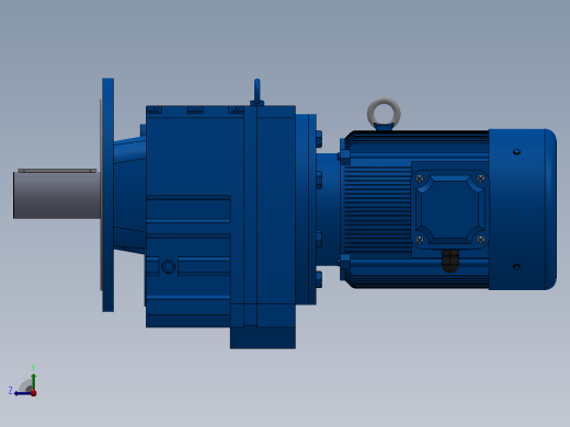RF147法兰轴伸式安装斜齿轮减速机RF147-Y18.5-4P-180M-M1-0°-Φ550右视缩略图