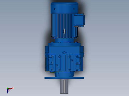 RF147法兰轴伸式安装斜齿轮减速机RF147-Y18.5-4P-180M-M1-0°-Φ550俯视缩略图