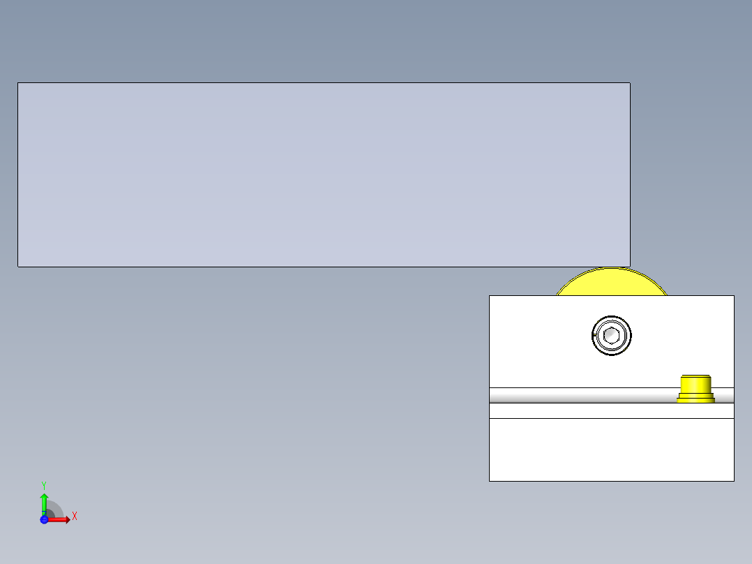 输送机辅助滚轮前视图