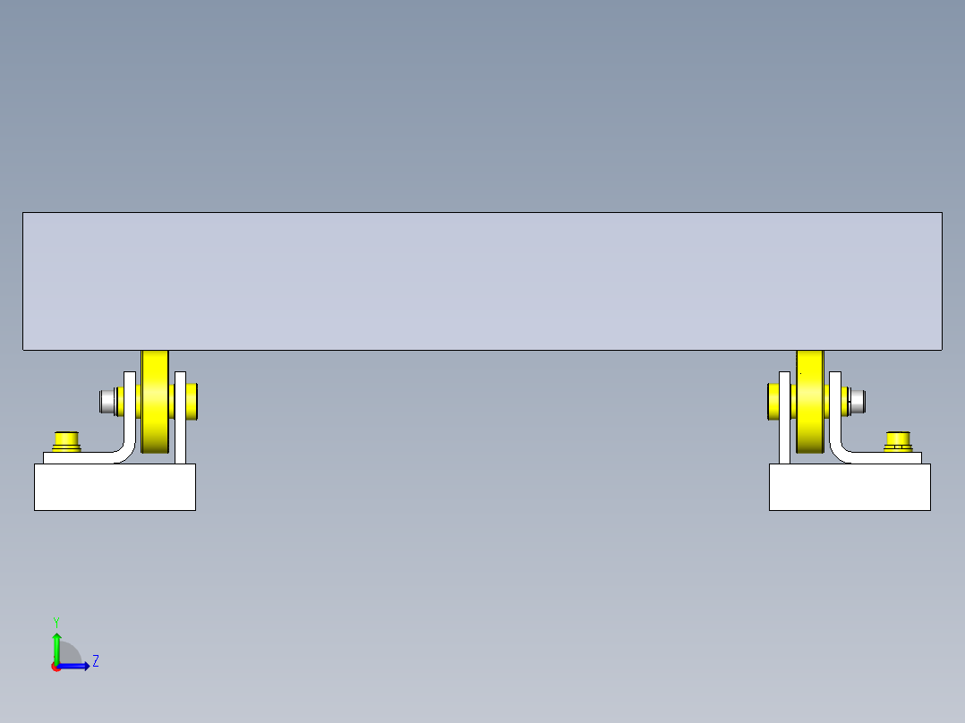 输送机辅助滚轮左视图