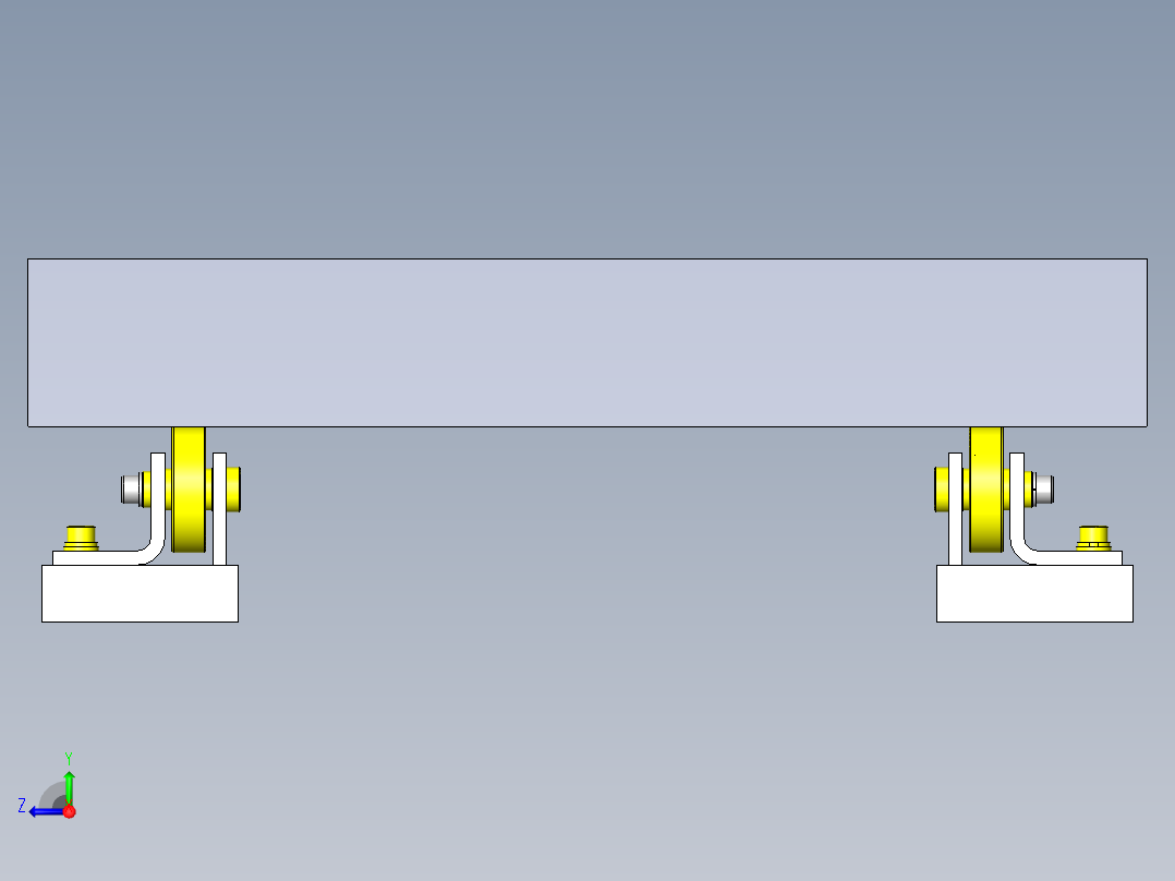输送机辅助滚轮右视图