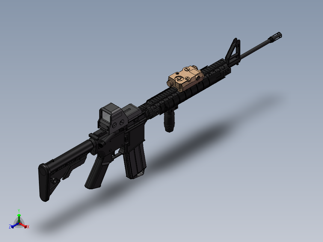 m16a4正等轴测图