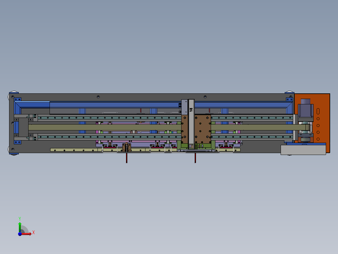 01月-2米自动打孔机sw18可编辑前视图