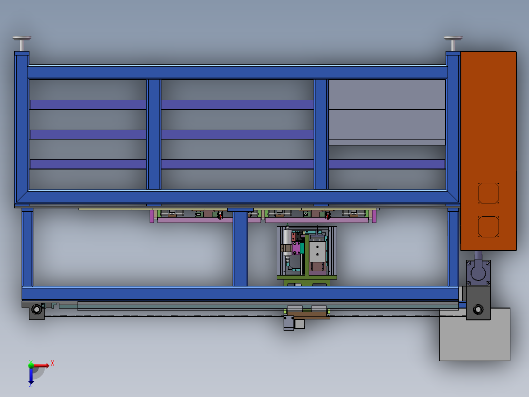 01月-2米自动打孔机sw18可编辑俯视图