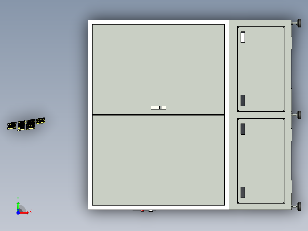 A33_苹果项目金属按键多平面圆弧面打磨抛光机设备前视图