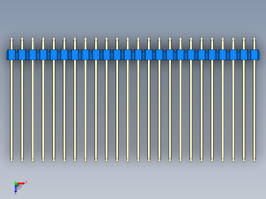 彩色公头100mil（2.54mm）系列-DS1021_blue_3x24p_100mil_Type43_rev1.0俯视缩略图