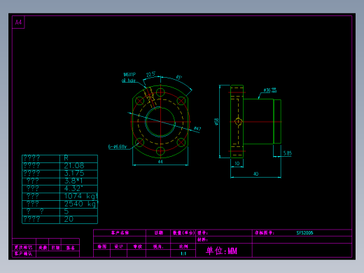 山云日尚SYS滚珠丝杠SFS2005.dwg