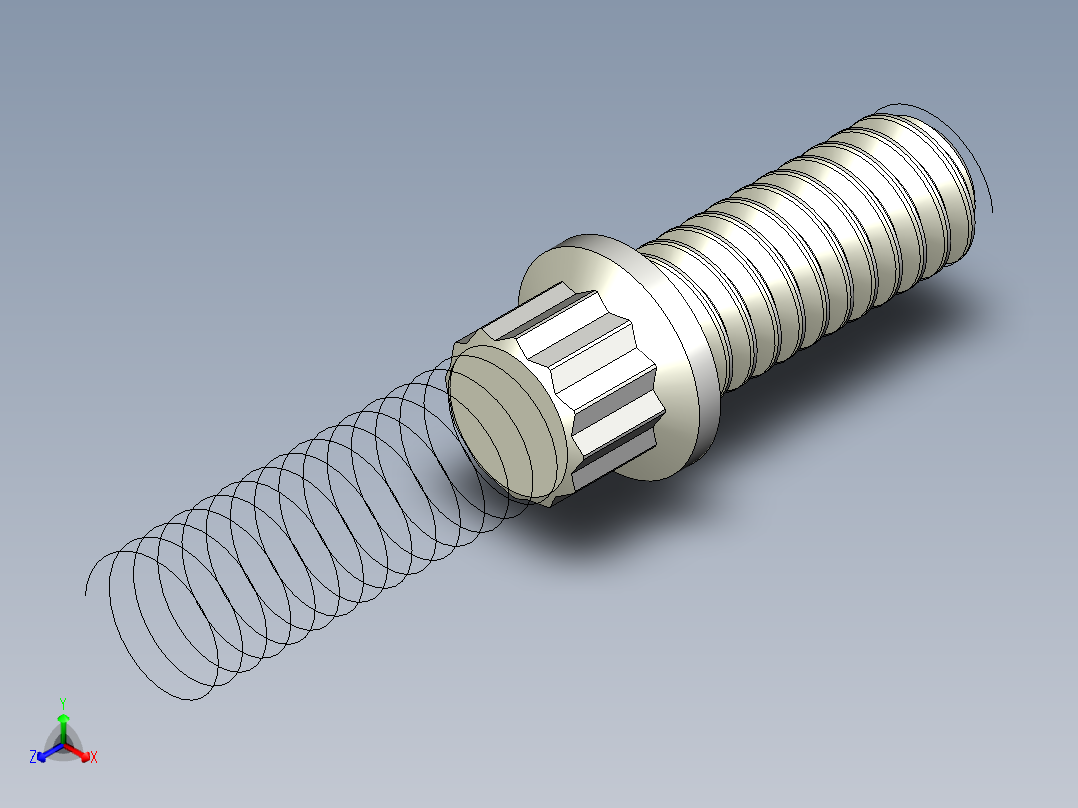 1-4in-20 5-8long 12-point screws.x_t主视图