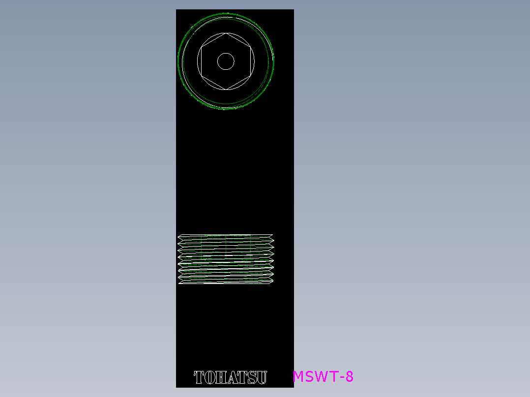 斜度止付螺絲MSWT-2D多系列多零件图纸模型