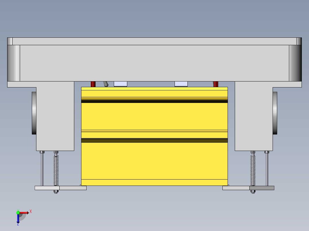 镗削4110发动机机体主轴半圆孔镗床夹具设计【三维SolidWorks】俯视图
