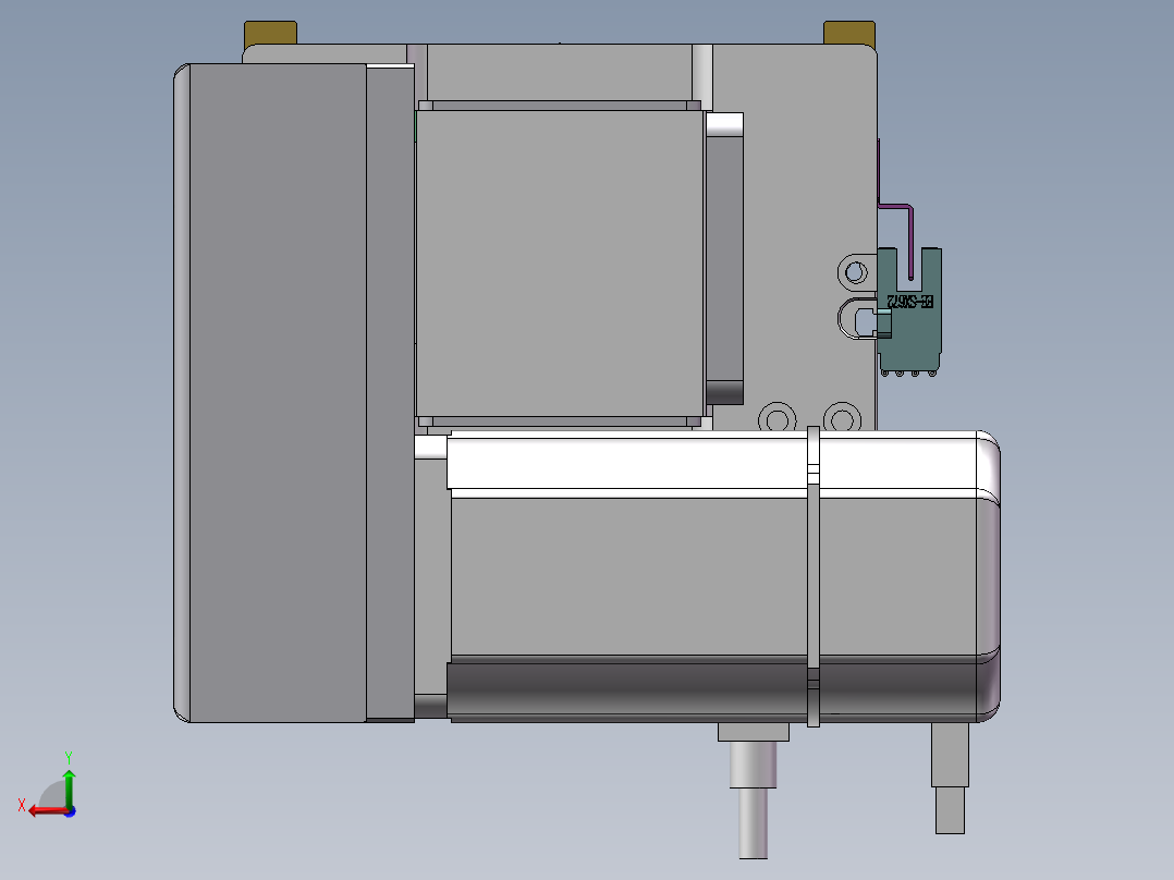 MTB同步带半封闭MTB14M-LD-200W后视图