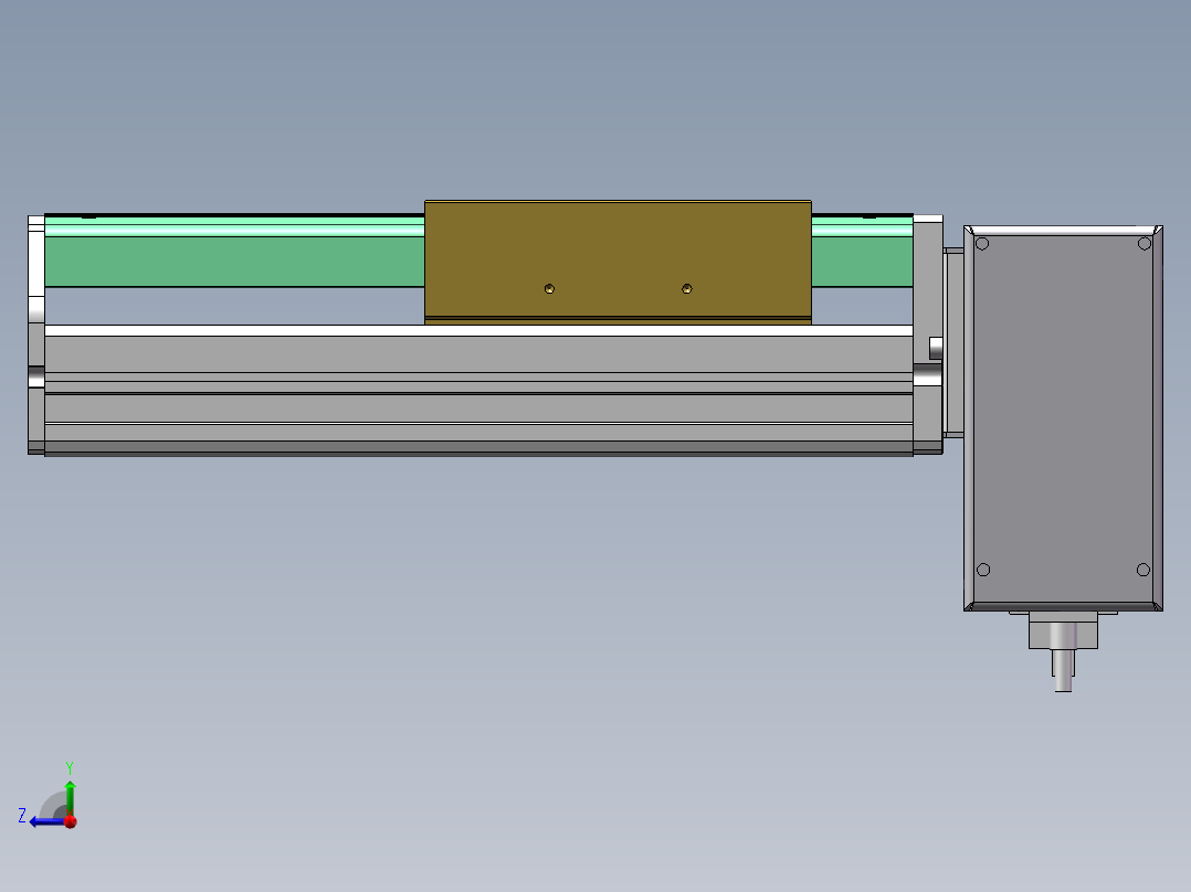 MTB同步带半封闭MTB14M-LD-200W右视图
