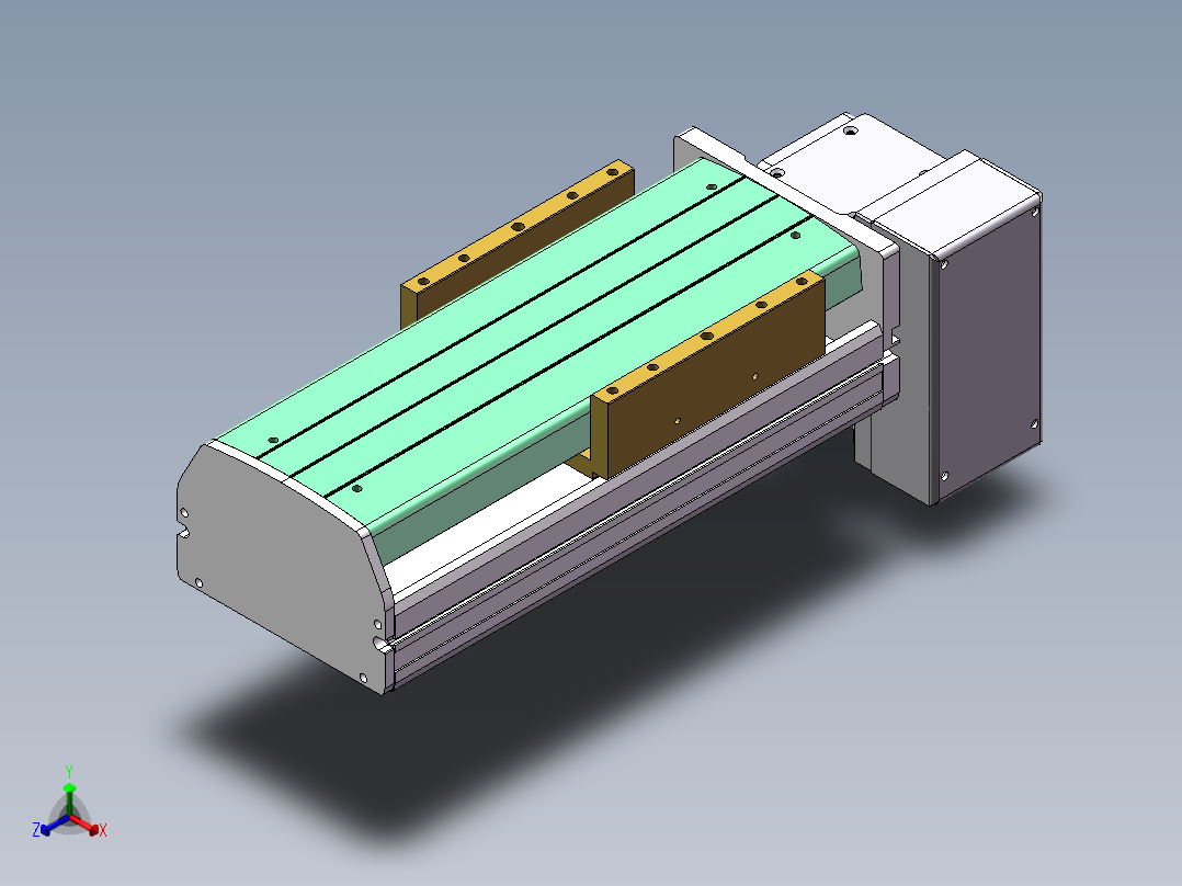 MTB同步带半封闭MTB14M-LD-200W正等轴测图