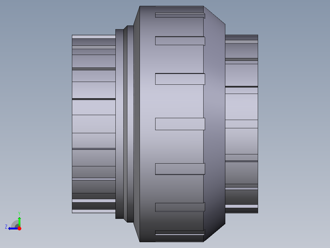 10BFV 工会与BSP螺纹母端，EPDM或FPM材质的O形环右视图