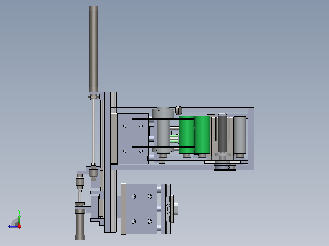 薄膜冲切机右视图