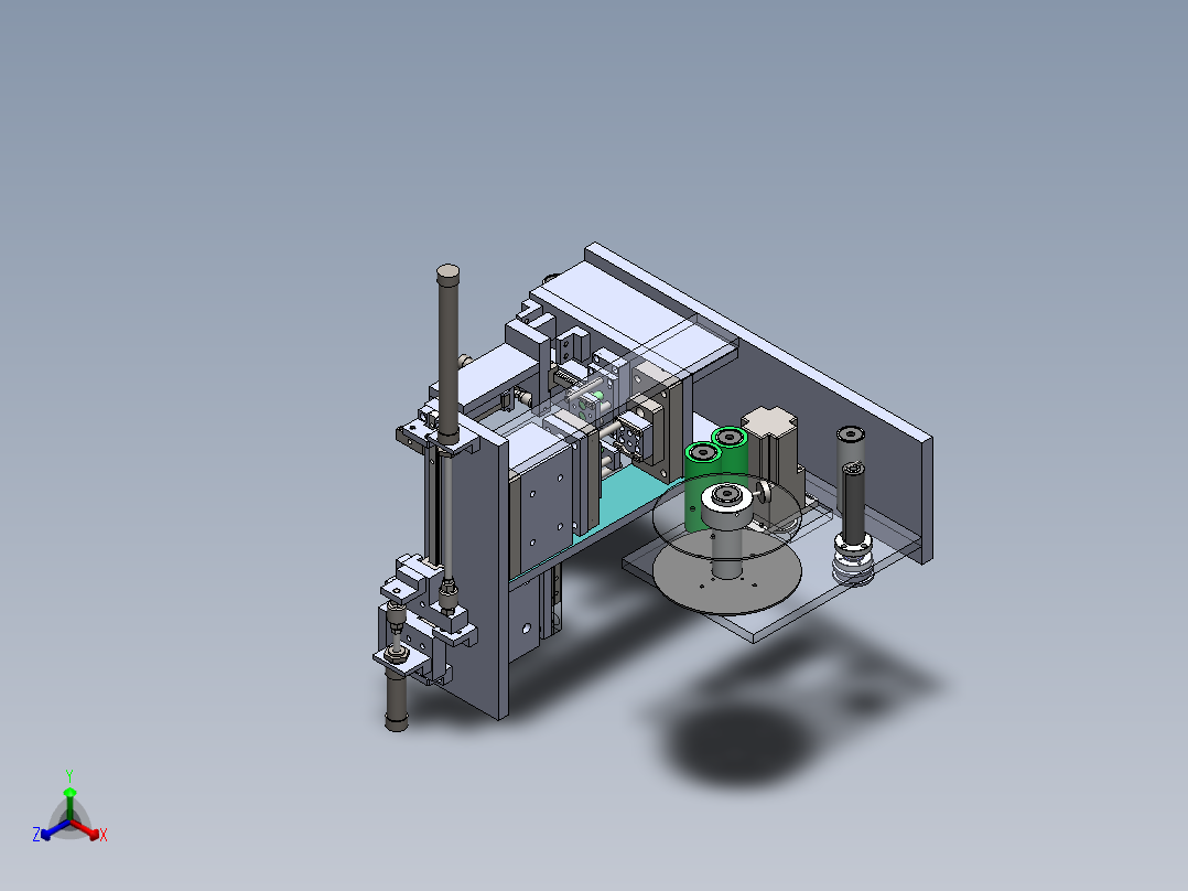 薄膜冲切机正等轴测图