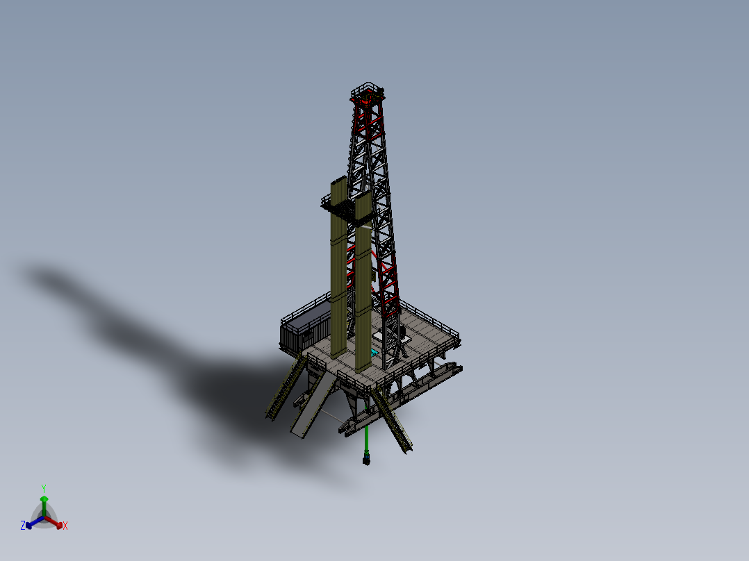 井架正等轴测图