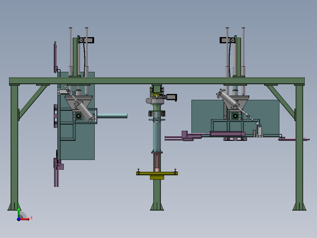 提升翻转机前视图
