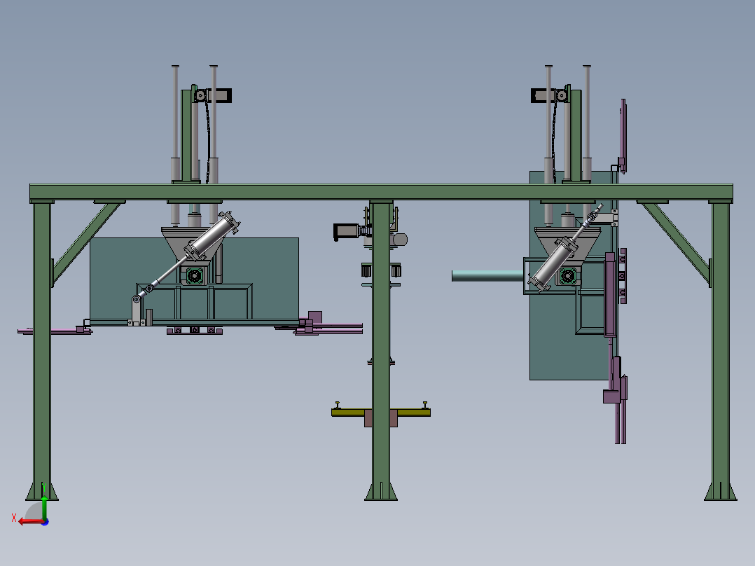 提升翻转机后视图