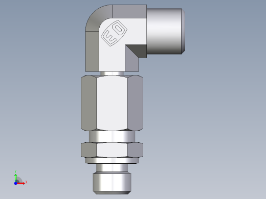 卡套式工业通用硬管接头EO_Assembled_adjustable_standpipe_elbow_EVW06LMOMD71前视缩略图