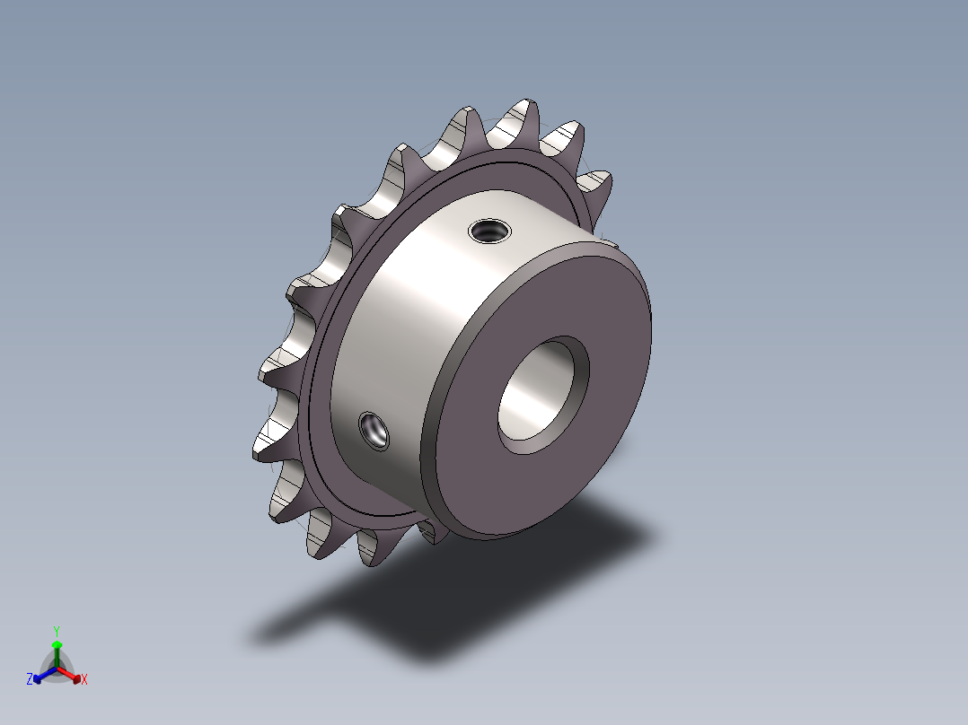 2分链轮正等轴测图