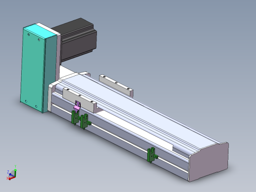 电动滑台模组STM100右上折模型