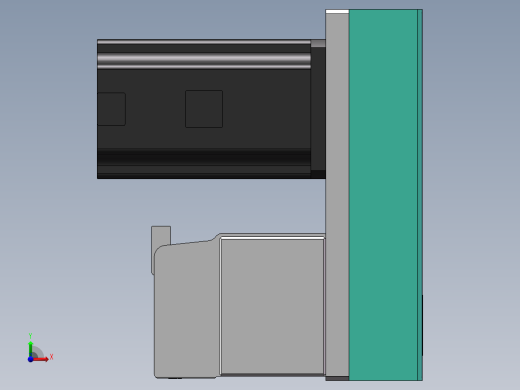 电动滑台模组STM100右上折模型前视缩略图