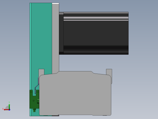 电动滑台模组STM100右上折模型后视缩略图