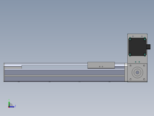 电动滑台模组STM100右上折模型左视缩略图