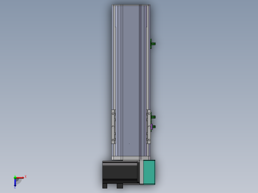 电动滑台模组STM100右上折模型俯视缩略图