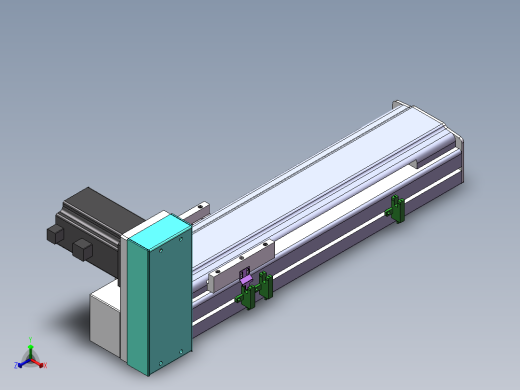 电动滑台模组STM100右上折模型正等轴测缩略图
